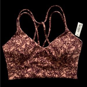 CORE IO Sports Bra Burgundy/Pale‎ Pink Colors Size XS